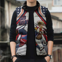 USA 2026 Soccer Custom Sleeveless Puffer Jacket United States Eagle Go Champions