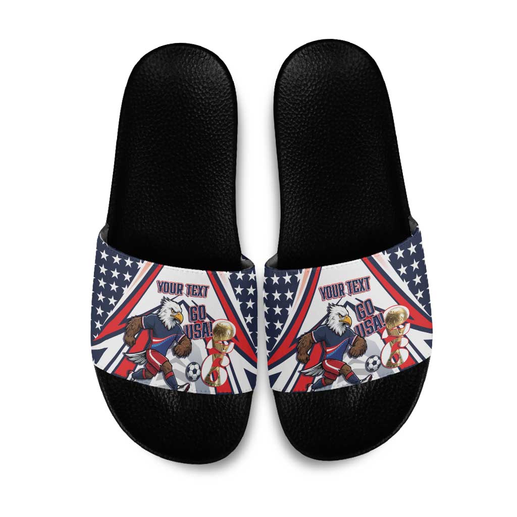 USA 2026 Soccer Custom Slide Sandals United States Eagle Go Champions