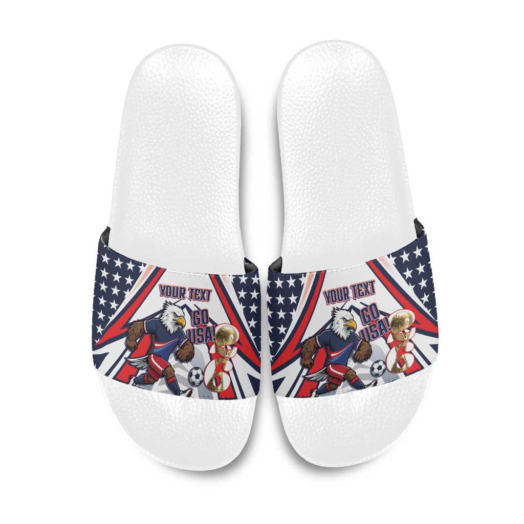USA 2026 Soccer Custom Slide Sandals United States Eagle Go Champions