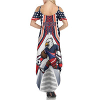 USA 2026 Soccer Custom Summer Maxi Dress United States Eagle Go Champions