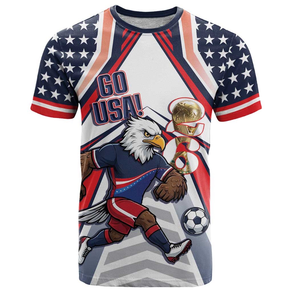 USA 2026 Soccer Custom T Shirt United States Eagle Go Champions