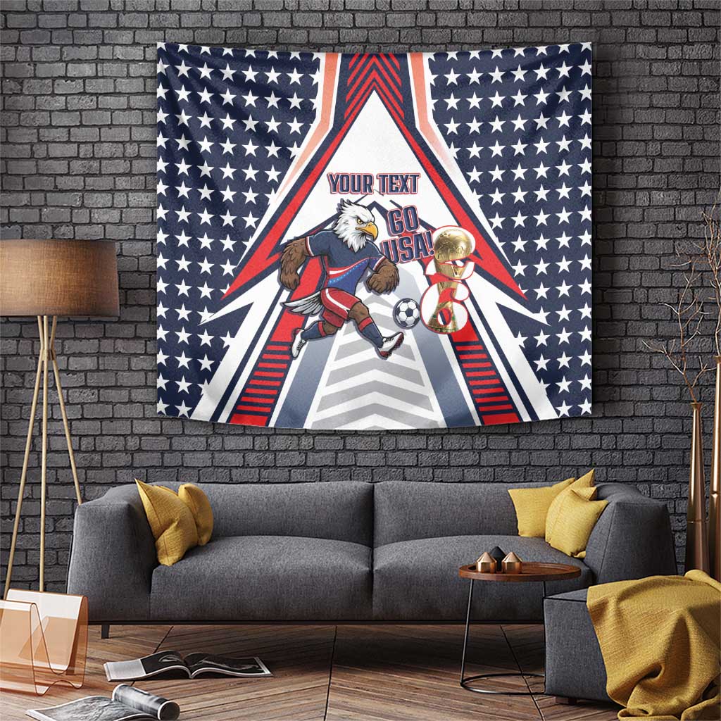 USA 2026 Soccer Custom Tapestry United States Eagle Go Champions