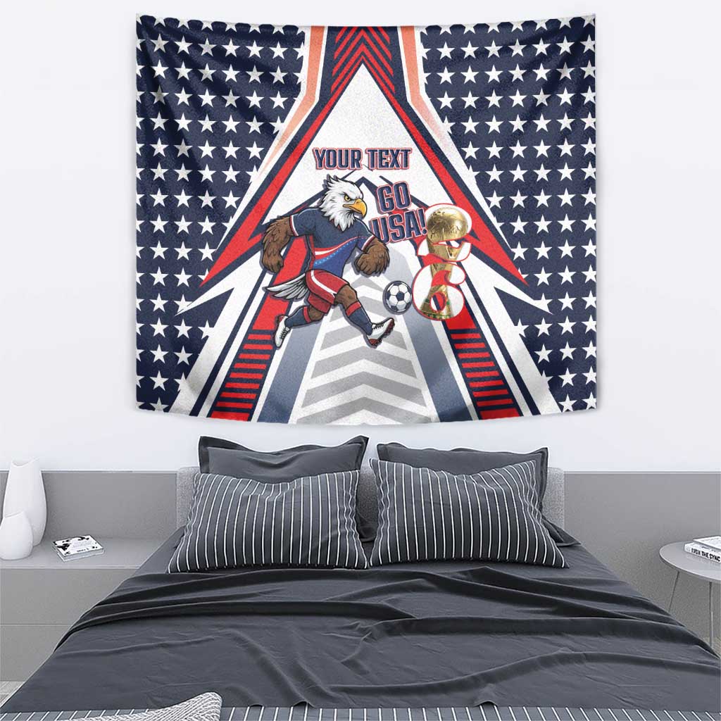 USA 2026 Soccer Custom Tapestry United States Eagle Go Champions