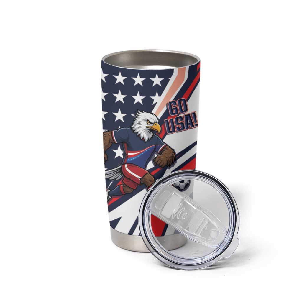 USA 2026 Soccer Custom Tumbler Cup United States Eagle Go Champions