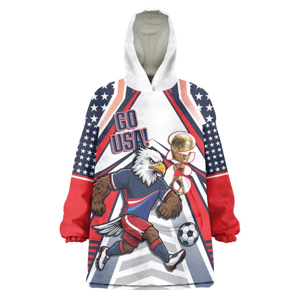 USA 2026 Soccer Custom Wearable Blanket Hoodie United States Eagle Go Champions