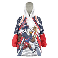 USA 2026 Soccer Custom Wearable Blanket Hoodie United States Eagle Go Champions