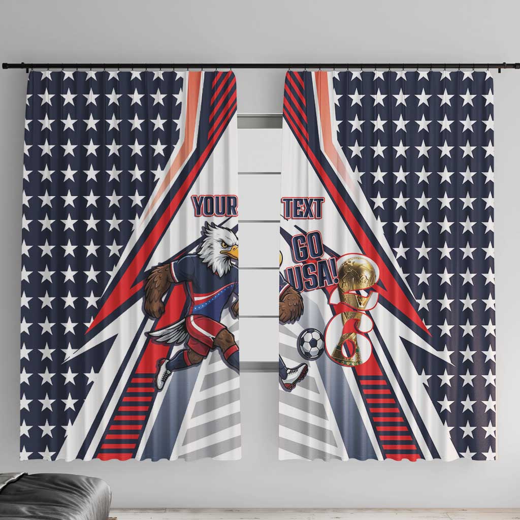 USA 2026 Soccer Custom Window Curtain United States Eagle Go Champions