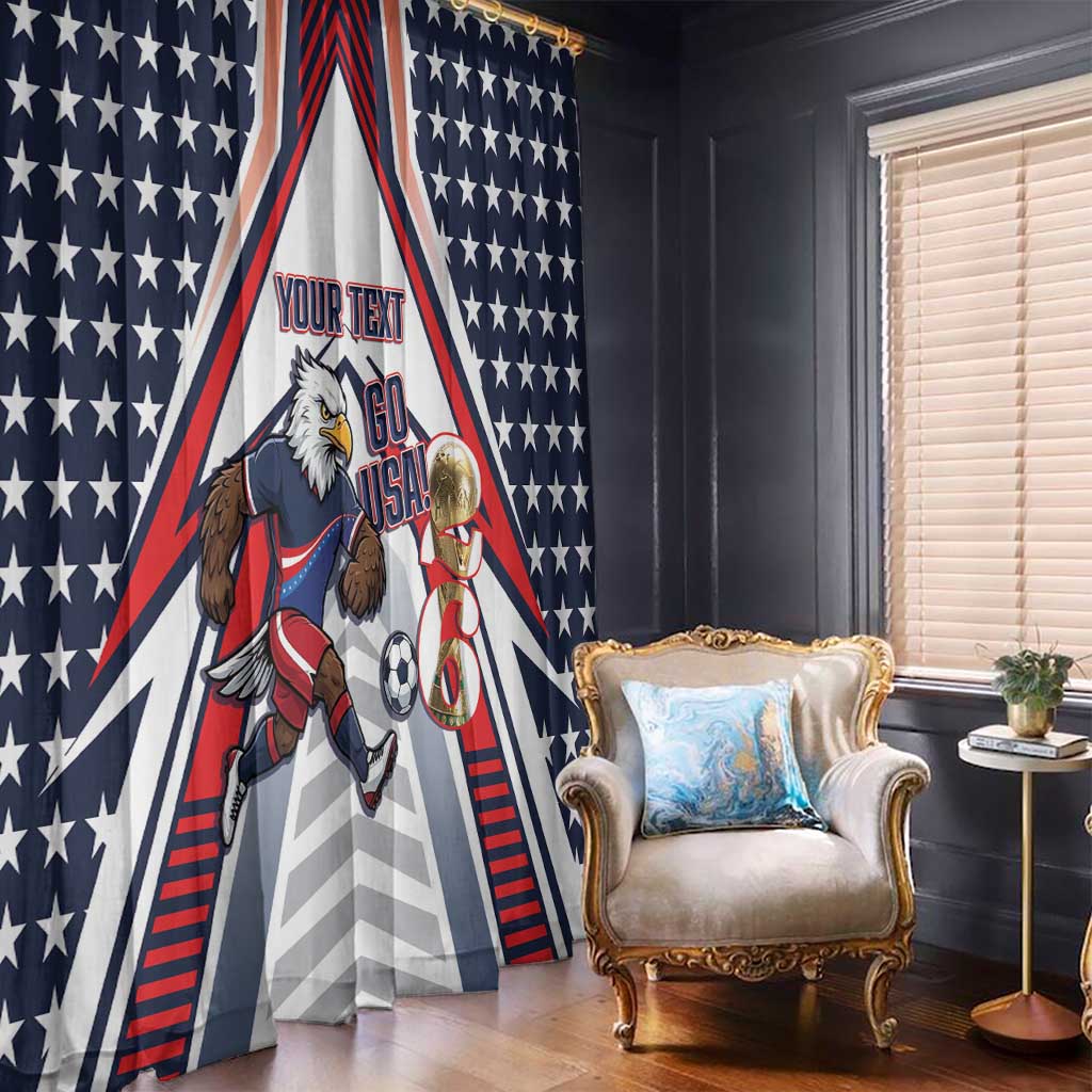 USA 2026 Soccer Custom Window Curtain United States Eagle Go Champions