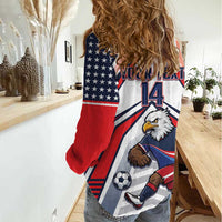 USA 2026 Soccer Custom Women Casual Shirt United States Eagle Go Champions