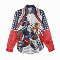 USA 2026 Soccer Custom Women Casual Shirt United States Eagle Go Champions