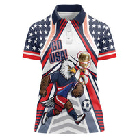 USA 2026 Soccer Custom Women Polo Shirt United States Eagle Go Champions