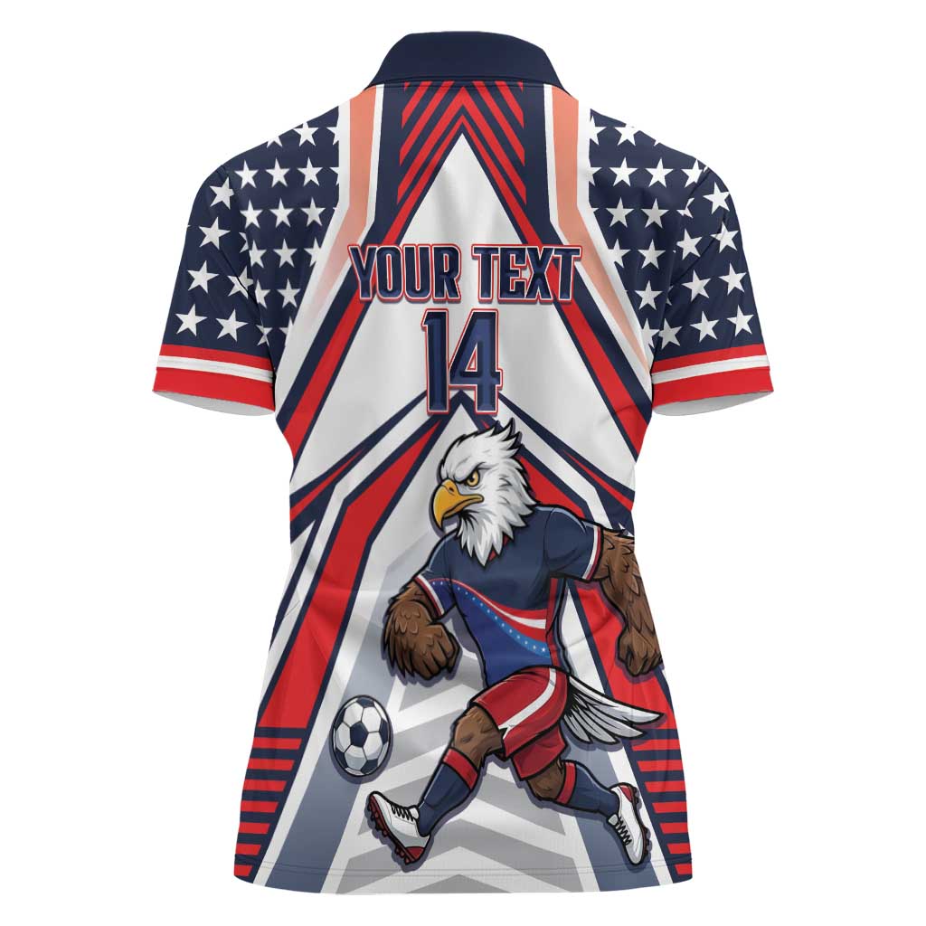 USA 2026 Soccer Custom Women Polo Shirt United States Eagle Go Champions