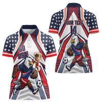 USA 2026 Soccer Custom Women Polo Shirt United States Eagle Go Champions