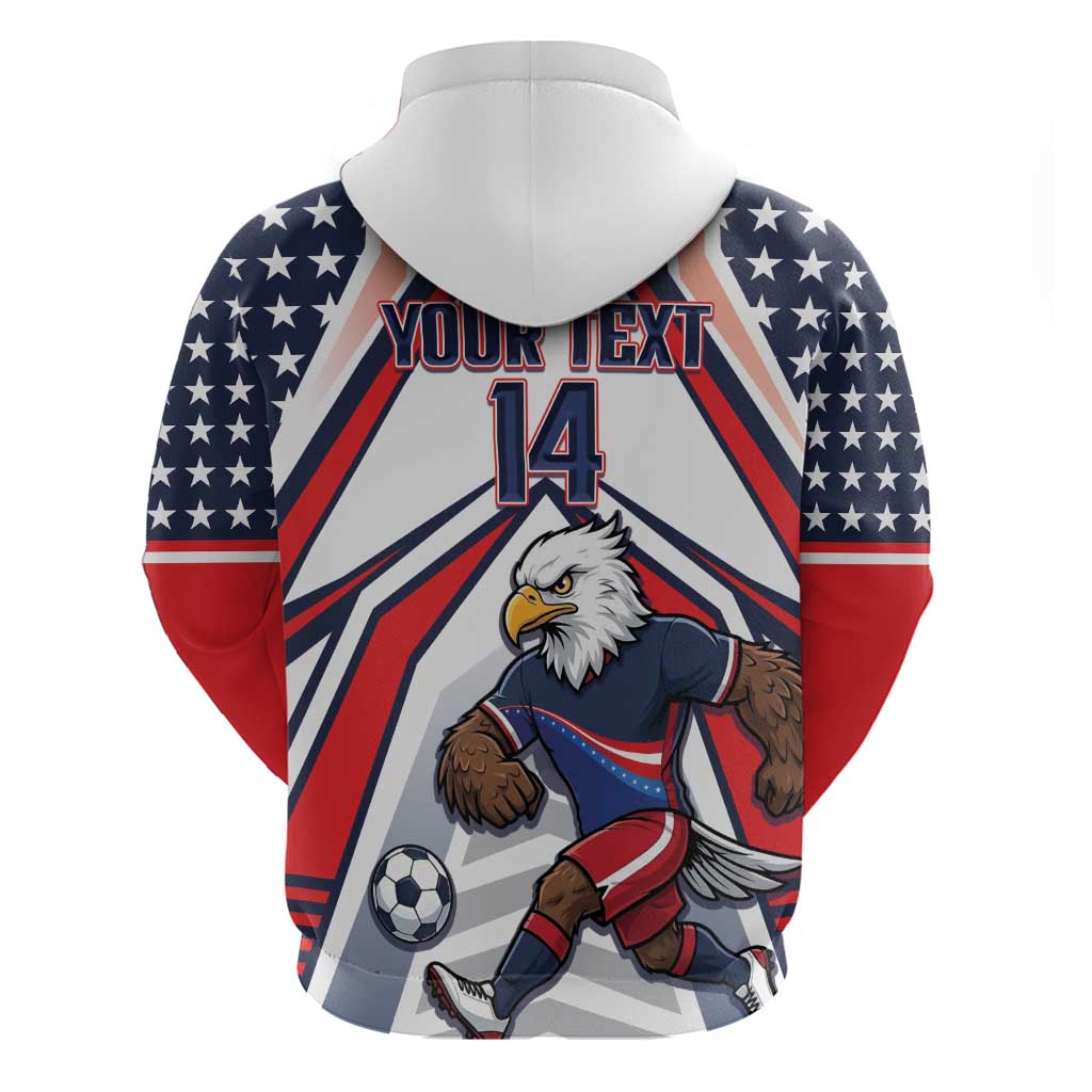 USA 2026 Soccer Custom Zip Hoodie United States Eagle Go Champions