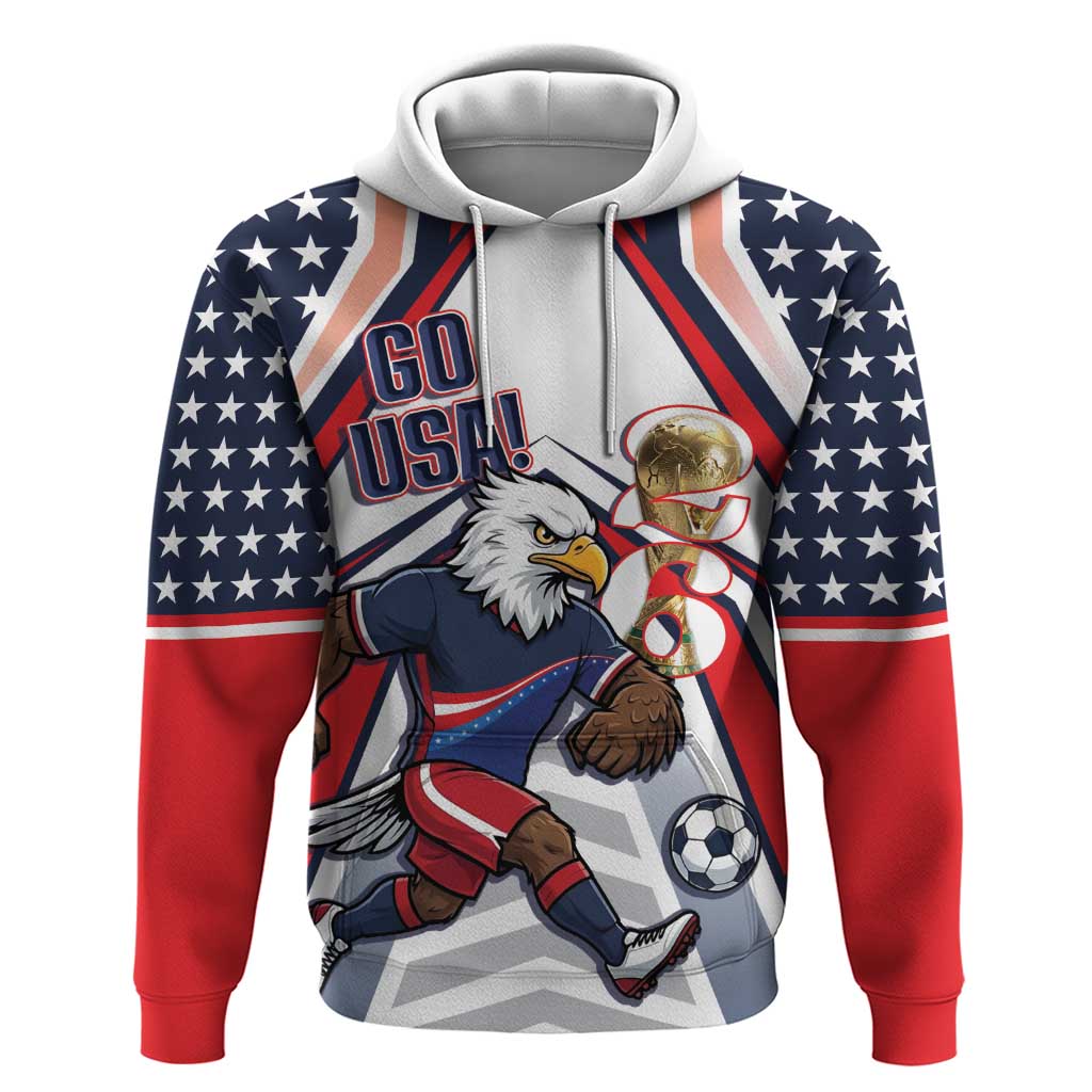 USA 2026 Soccer Custom Zip Hoodie United States Eagle Go Champions