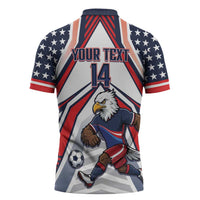 USA 2026 Soccer Custom Zipper Polo Shirt United States Eagle Go Champions