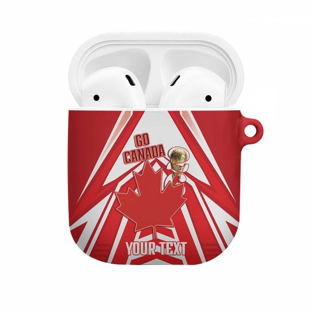 Canada 2026 Soccer Custom AirPods Case Les Rouges Go Champions