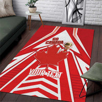 Canada 2026 Soccer Custom Area Rug Les Rouges Go Champions