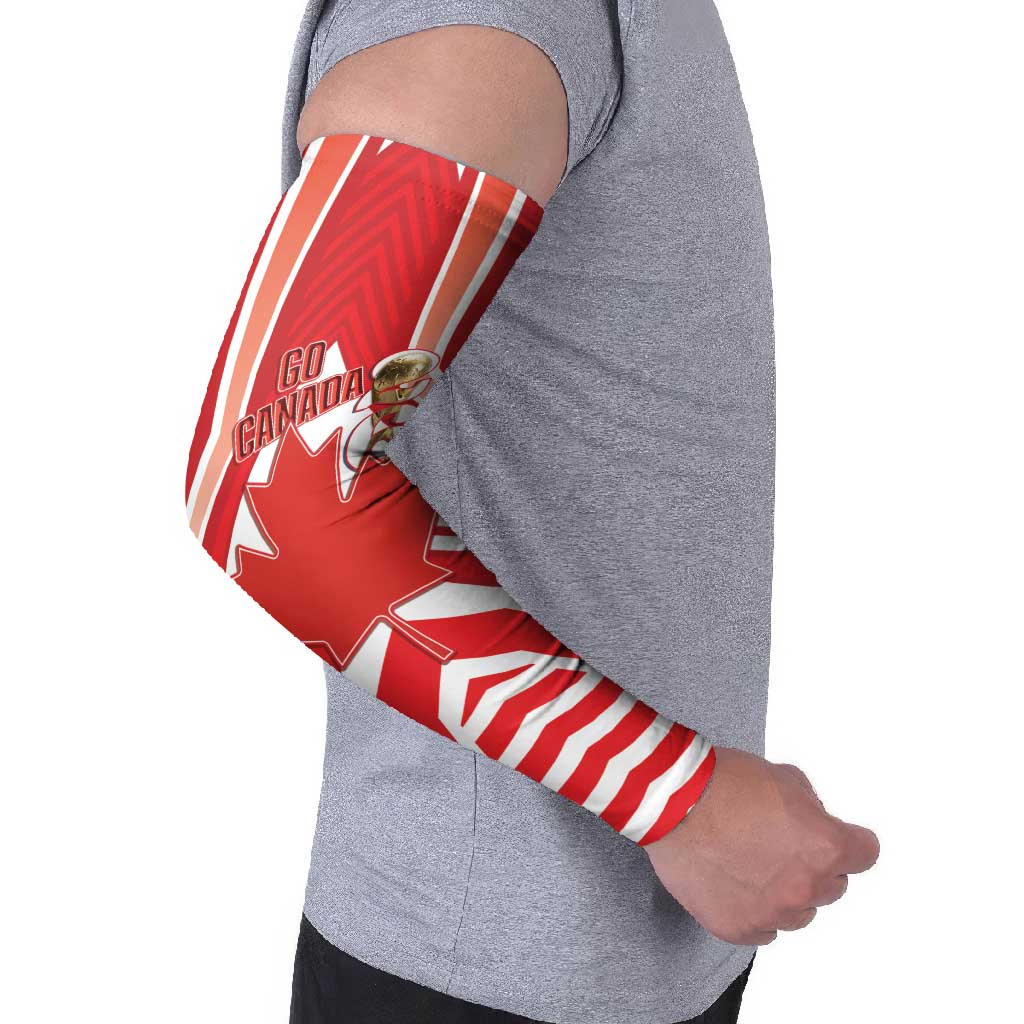 Canada 2026 Soccer Custom Arm Sleeves Les Rouges Go Champions