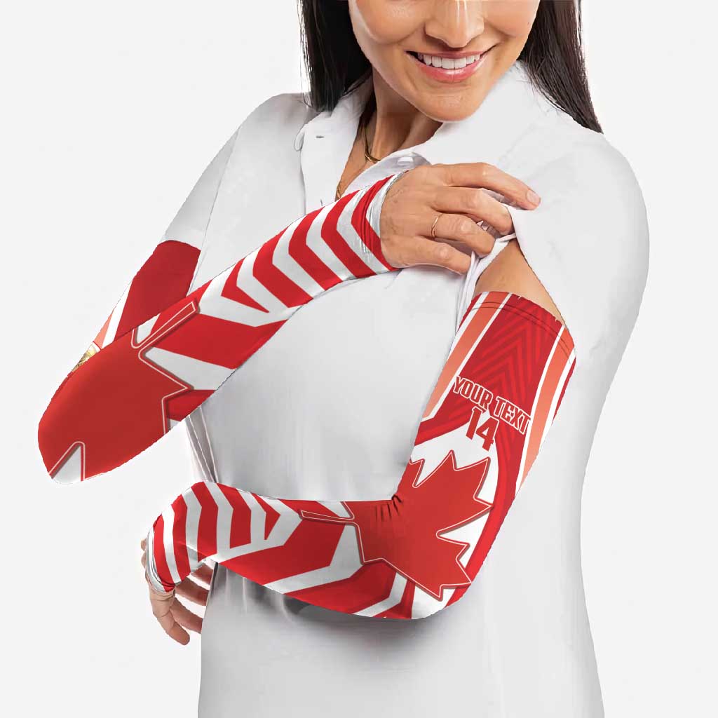 Canada 2026 Soccer Custom Arm Sleeves Les Rouges Go Champions