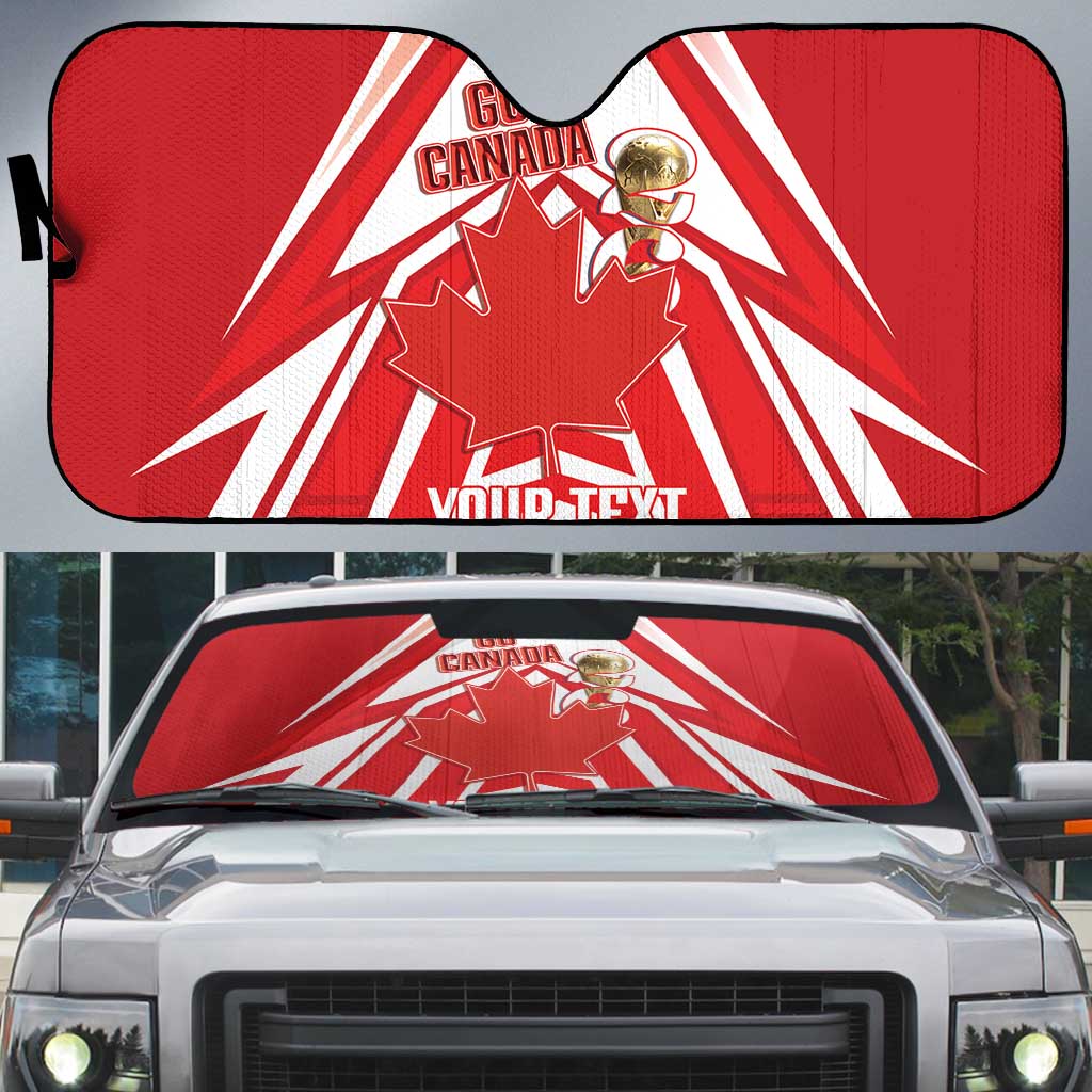 Canada 2026 Soccer Custom Auto Sun Shade Les Rouges Go Champions