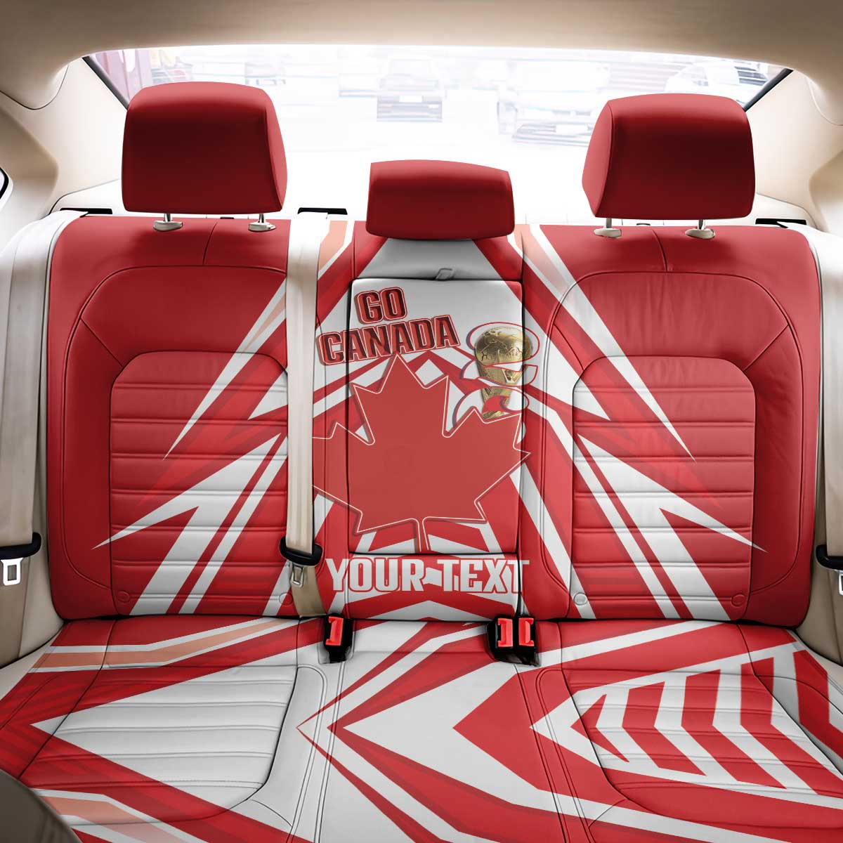 Canada 2026 Soccer Custom Back Car Seat Cover Les Rouges Go Champions