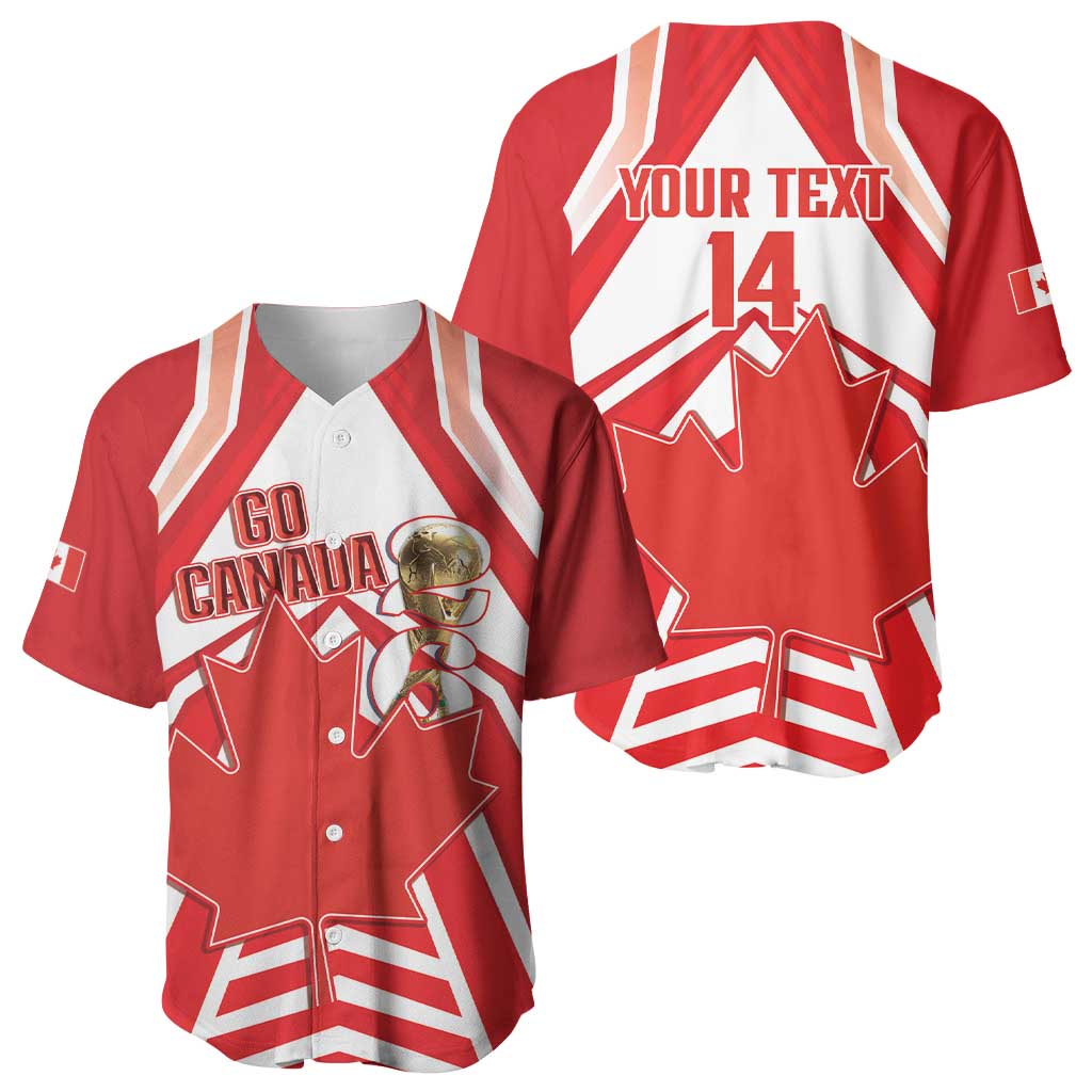 Canada 2026 Soccer Custom Baseball Jersey Les Rouges Go Champions