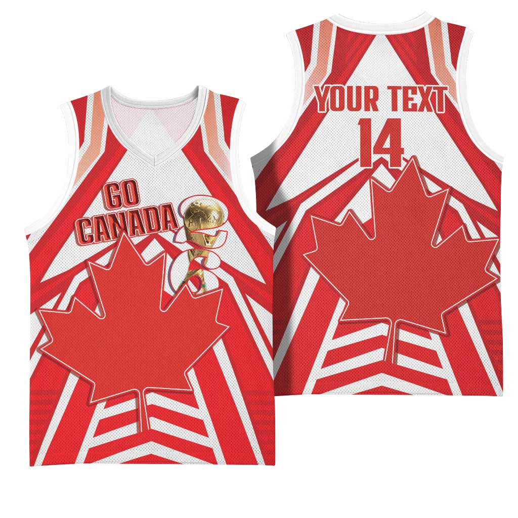 Canada 2026 Soccer Custom Basketball Jersey Les Rouges Go Champions