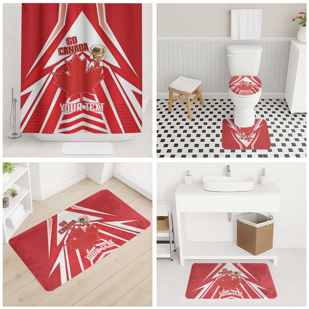 Canada 2026 Soccer Custom Bathroom Set Les Rouges Go Champions
