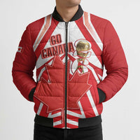 Canada 2026 Soccer Custom Bomber Puffer Jacket Les Rouges Go Champions