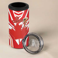 Canada 2026 Soccer Custom 4 in 1 Can Cooler Tumbler Les Rouges Go Champions
