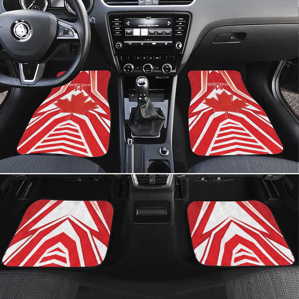 Canada 2026 Soccer Custom Car Mats Les Rouges Go Champions