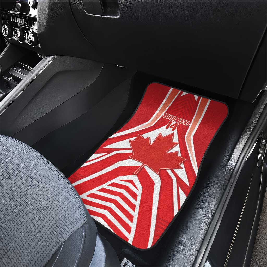 Canada 2026 Soccer Custom Car Mats Les Rouges Go Champions