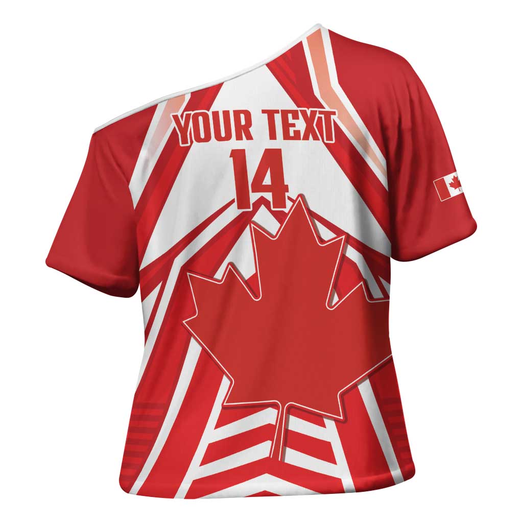 Canada 2026 Soccer Custom Cross Shoulder Shirt Les Rouges Go Champions