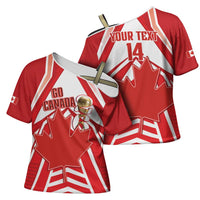 Canada 2026 Soccer Custom Cross Shoulder Shirt Les Rouges Go Champions