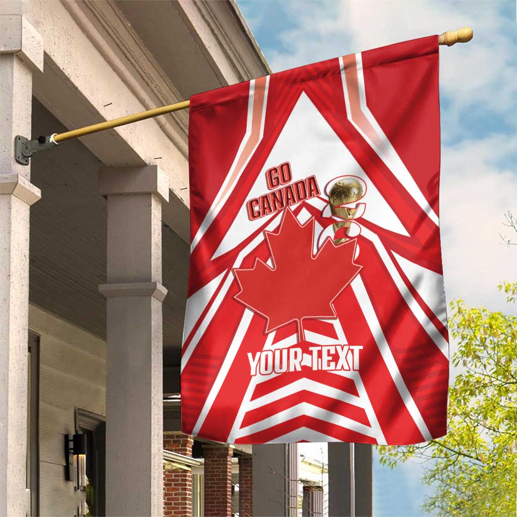 Canada 2026 Soccer Custom Garden Flag Les Rouges Go Champions