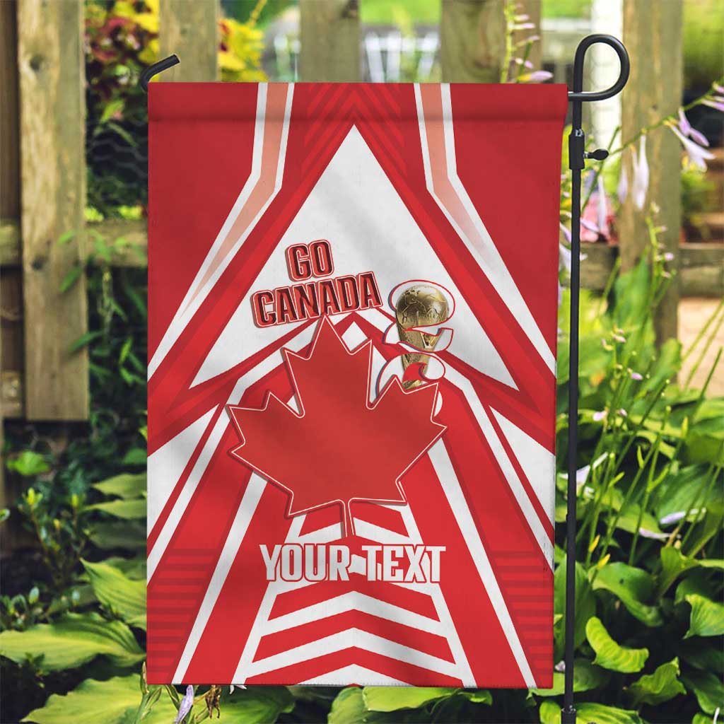 Canada 2026 Soccer Custom Garden Flag Les Rouges Go Champions