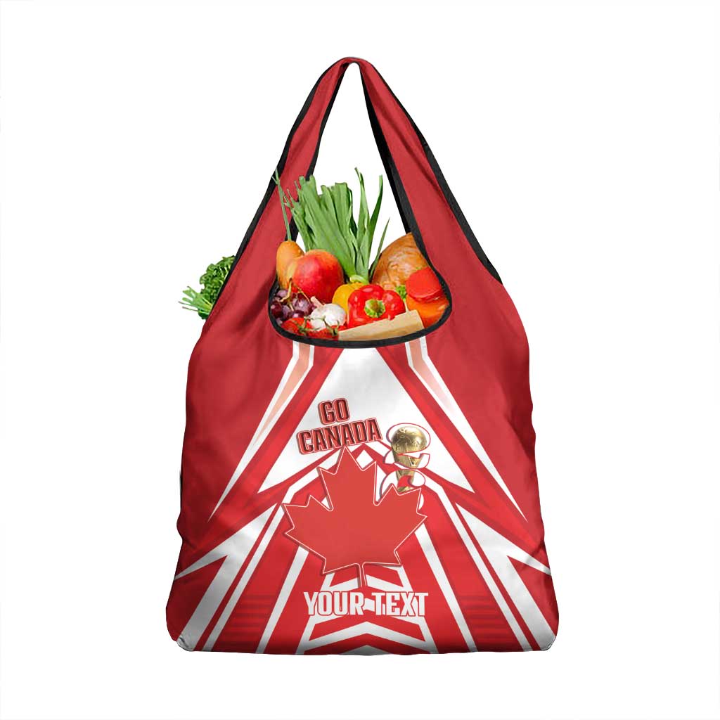 Canada 2026 Soccer Custom Grocery Bag Les Rouges Go Champions