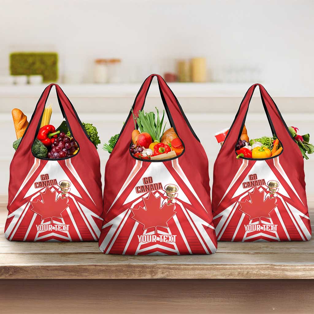 Canada 2026 Soccer Custom Grocery Bag Les Rouges Go Champions