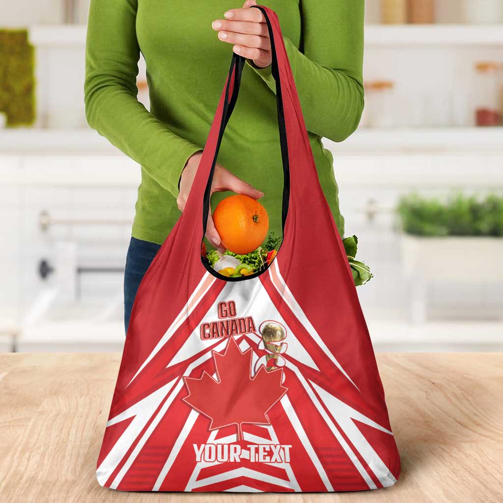 Canada 2026 Soccer Custom Grocery Bag Les Rouges Go Champions