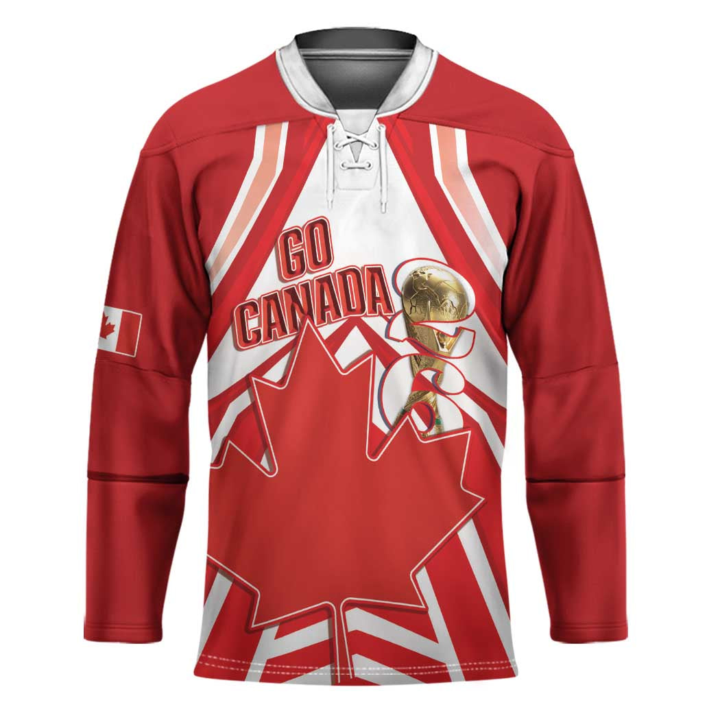 Canada 2026 Soccer Custom Hockey Jersey Les Rouges Go Champions