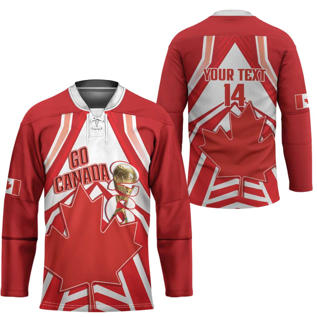 Canada 2026 Soccer Custom Hockey Jersey Les Rouges Go Champions