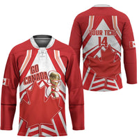 Canada 2026 Soccer Custom Hockey Jersey Les Rouges Go Champions