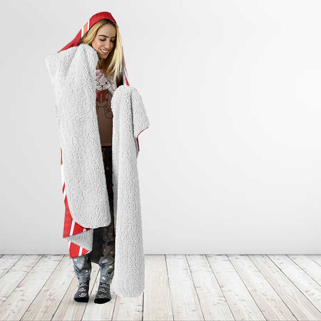 Canada 2026 Soccer Custom Hooded Blanket Les Rouges Go Champions