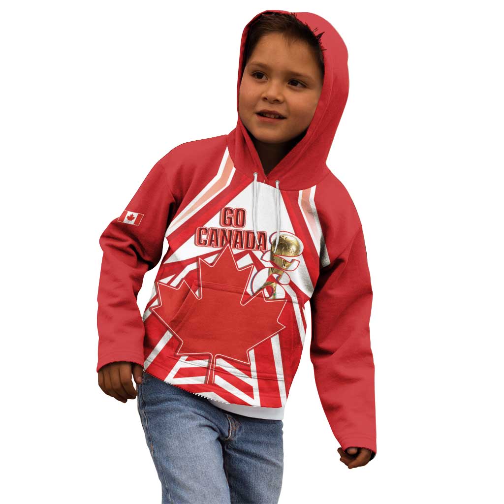 Canada 2026 Soccer Custom Kid Hoodie Les Rouges Go Champions