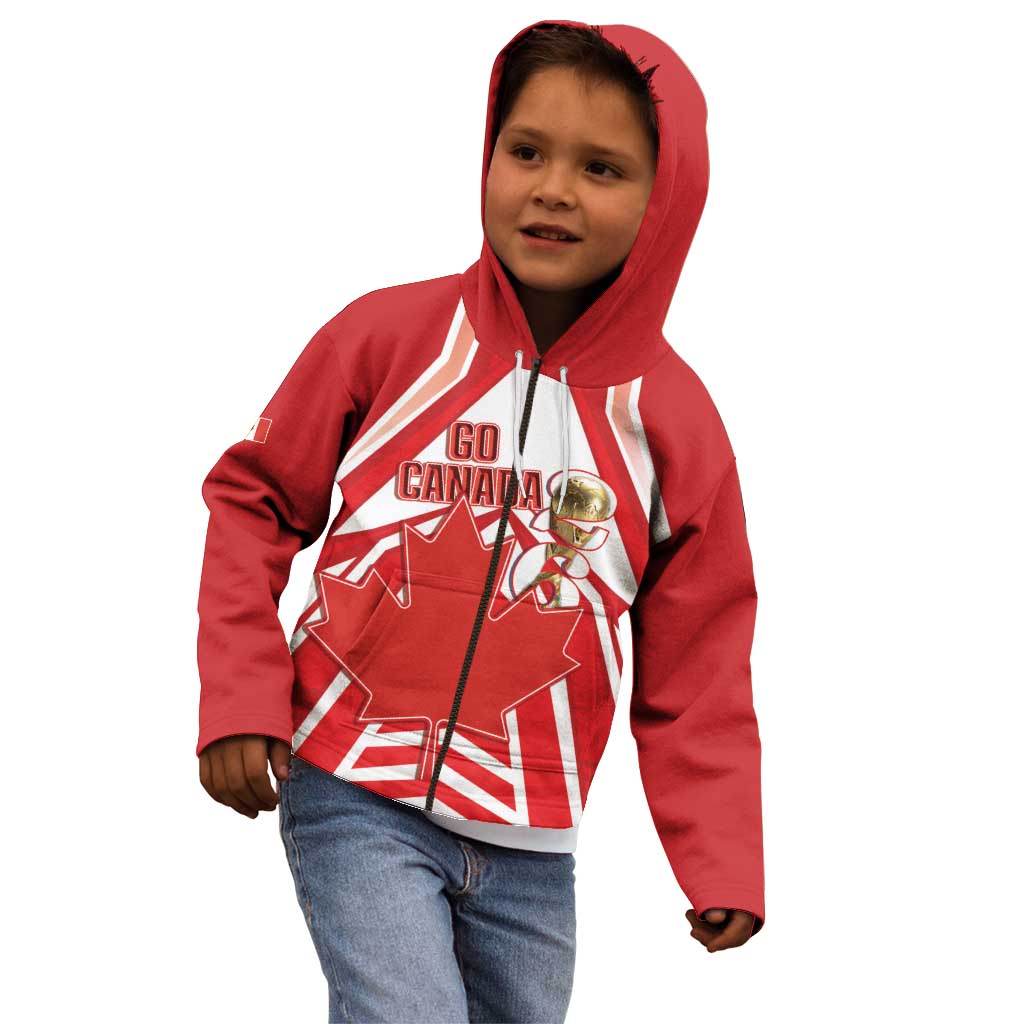 Canada 2026 Soccer Custom Kid Hoodie Les Rouges Go Champions