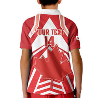Canada 2026 Soccer Custom Kid Polo Shirt Les Rouges Go Champions