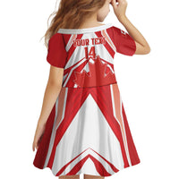 Canada 2026 Soccer Custom Kid Short Sleeve Dress Les Rouges Go Champions