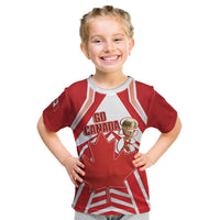 Canada 2026 Soccer Custom Kid T Shirt Les Rouges Go Champions