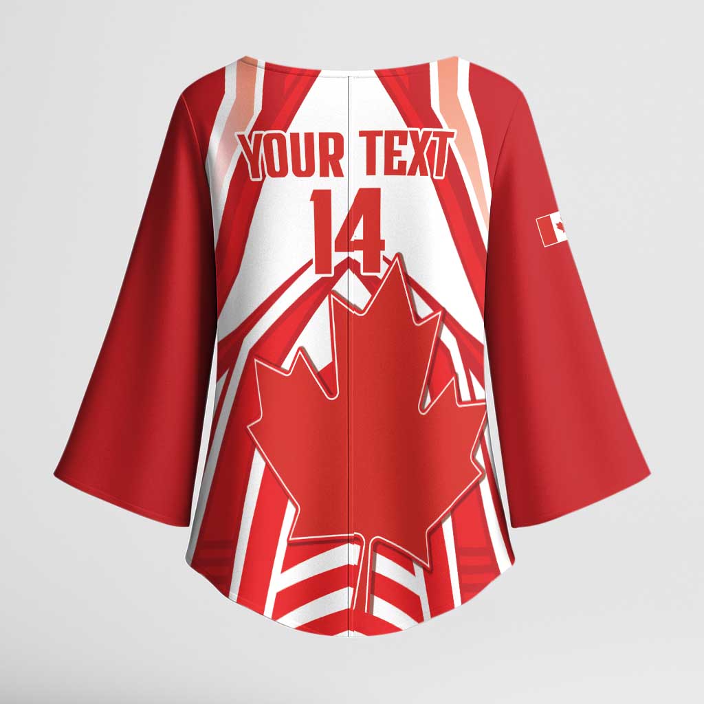 Canada 2026 Soccer Custom Kimono Sleeve Blouse Les Rouges Go Champions